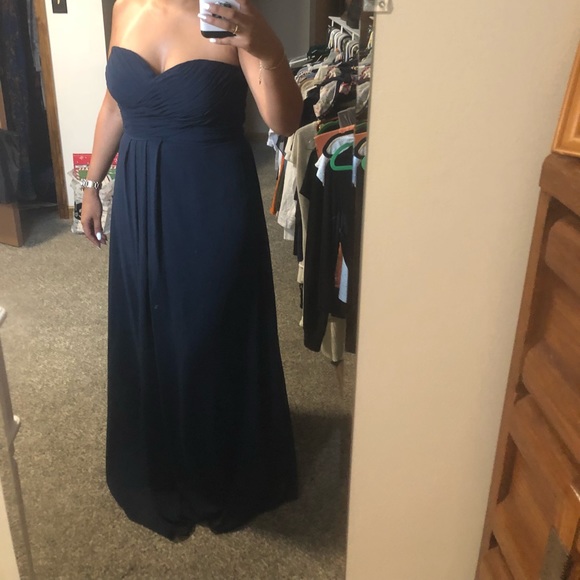 Bridesmaid Navy Blue Dress. - Picture 6 of 7